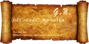 Göncző Marcella névjegykártya